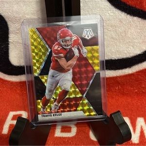 TRAVIS KELCE Mosaic #1/8 Super RARE 2020 GOLD RED BLACK A++ CHIEFS Superbowl